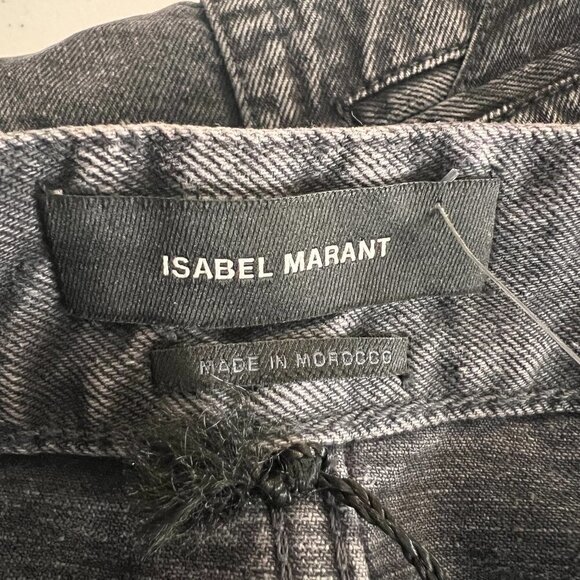 Isabel Marant Eloisa Faded Night Black High-Rise Jeans Women's  6 US NWT - Picture 8 of 10